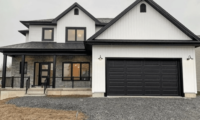 Elegant Black Garage Door