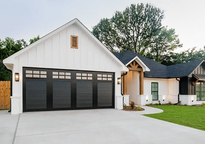 White Garage Door with Windows